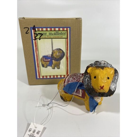 Penny McAllister Circus Lion Christmas Ornament Folk Art W/Box - Picture 1 of 10